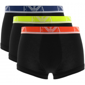 Emporio Armani Underwear 3 Pack Boxer Trunks Black